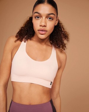Beige / Purple On Active Women's Bras | USA_ON8878
