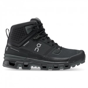 Black On Cloudrock 2 Waterproof Women's Hiking Boots | USA_ON8334