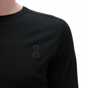 Black On Merino Long-T Men's T-shirts | USA_ON8967