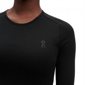 Black On Merino Long-T Women's T-shirts | USA_ON8183