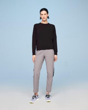 Black On Movement Crew Women's Sweatshirts | USA_ON8820