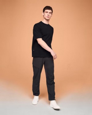 Black On Studio-T Men's T-shirts | USA_ON9082