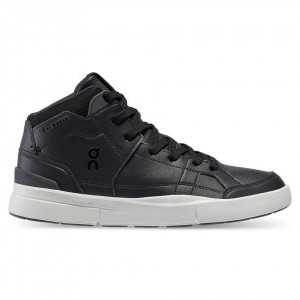 Black On THE ROGER Clubhouse Mid Women's Sneakers | USA_ON9027