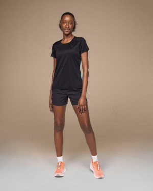 Black / Blue On Performance-T Women's T-shirts | USA_ON9108