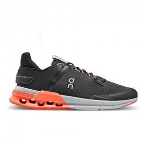 Black / Orange On Cloudnova Flux Men's Sneakers | USA_ON8298