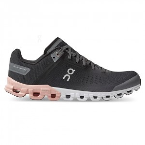 Black / Rose On Cloudflow Women's Road Running Shoes | USA_ON8743