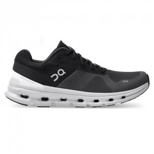 Black / White On Cloudrunner Wide Men's Road Running Shoes | USA_ON9019