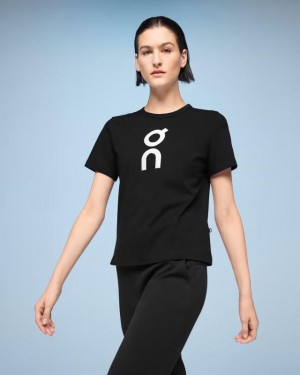 Black / White On Graphic Women's T-shirts | USA_ON8295