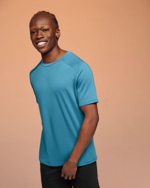 Blue On Focus-T Men's T-shirts | USA_ON8952