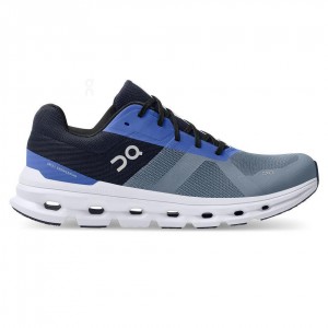 Blue / Grey On Cloudrunner Men's Road Running Shoes | USA_ON8453
