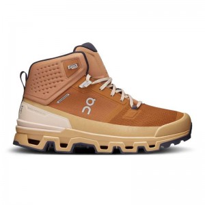 Brown On Cloudrock 2 Waterproof Men's Hiking Boots | USA_ON9112
