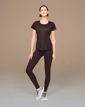 Brown On Performance-T Women's T-shirts | USA_ON8817