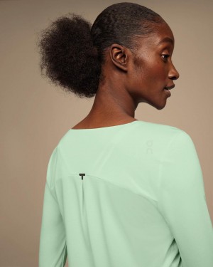 Green On Performance Long-T Women's T-shirts | USA_ON8983