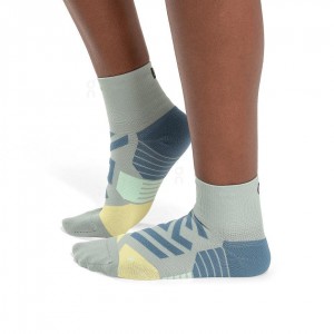 Green / Blue On Performance Mid Men's Socks | USA_ON8270