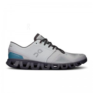 Grey / Blue On Cloud X 3 Men's Road Running Shoes | USA_ON8962