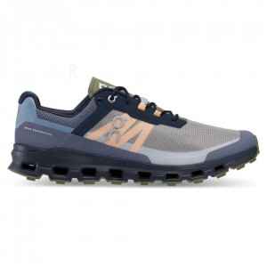 Grey / Olive On Cloudvista Men's Trail Running Shoes | USA_ON8436