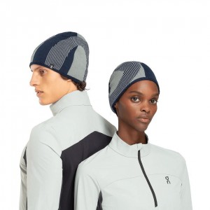 Navy On Explorer Merino Women's Beanie | USA_ON8007