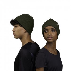 Olive On Merino Men's Beanie | USA_ON9142