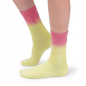 Pink / Yellow On All-Day Men's Socks | USA_ON8319