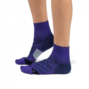Purple On Performance Mid Women's Socks | USA_ON8393