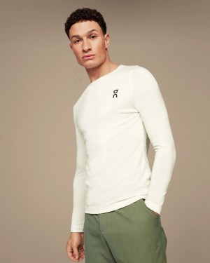 White On Merino Long-T Men's T-shirts | USA_ON8741