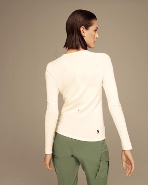 White On Merino Long-T Women's T-shirts | USA_ON9096