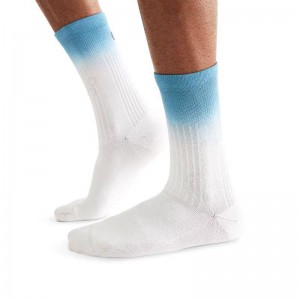 White / Azure On All-Day Men's Socks | USA_ON9044