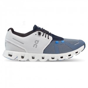 White / Blue On Cloud 5 Fuse Women's Sneakers | USA_ON8325