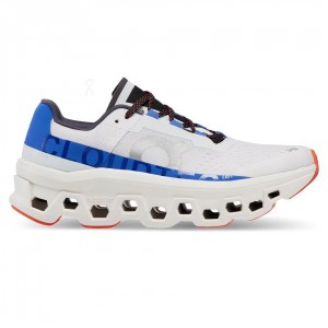 White / Blue On Cloudmonster Women's Road Running Shoes | USA_ON8639