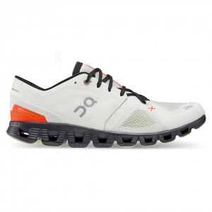 White / Orange On Cloud X 3 Men's Road Running Shoes | USA_ON8063