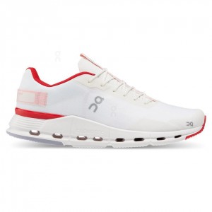 White / Red On Cloudnova Form Men's Sneakers | USA_ON8776