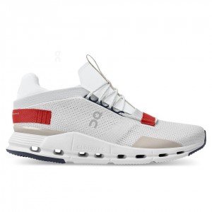 White / Red On Cloudnova Men's Sneakers | USA_ON8062