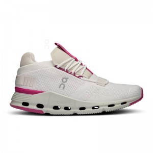 White / Red On Cloudnova Women's Sneakers | USA_ON8497