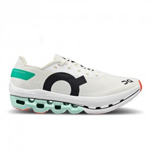 White / Turquoise On Cloudboom Echo Women's Road Running Shoes | USA_ON8177