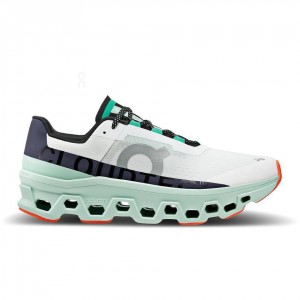White / Turquoise On Cloudmonster Men's Road Running Shoes | USA_ON8987