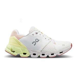 White / Yellow On Cloudflyer 4 Women's Road Running Shoes | USA_ON8657