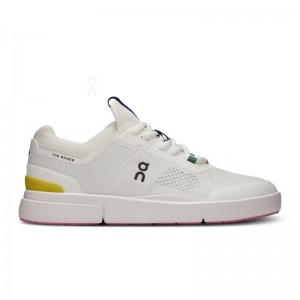 White / Yellow On THE ROGER Spin Women's Sneakers | USA_ON8490