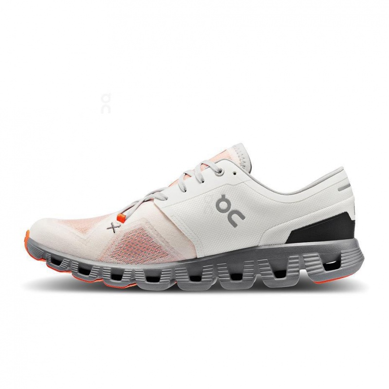 Beige / Orange On Cloud X 3 Men's Road Running Shoes | USA_ON8192