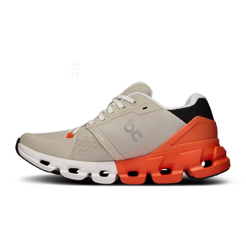 Beige / Orange On Cloudflyer 4 Women's Road Running Shoes | USA_ON8112