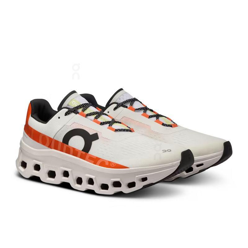 Beige / Orange On Cloudmonster Men's Road Running Shoes | USA_ON8280