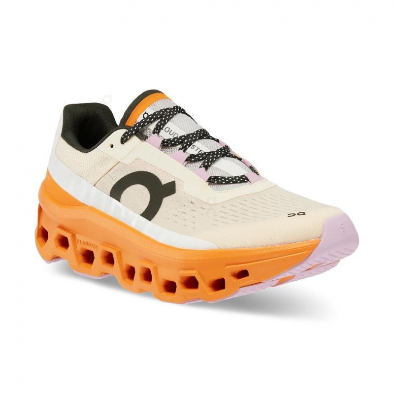 Beige / Orange On Cloudmonster Women's Road Running Shoes | USA_ON8138