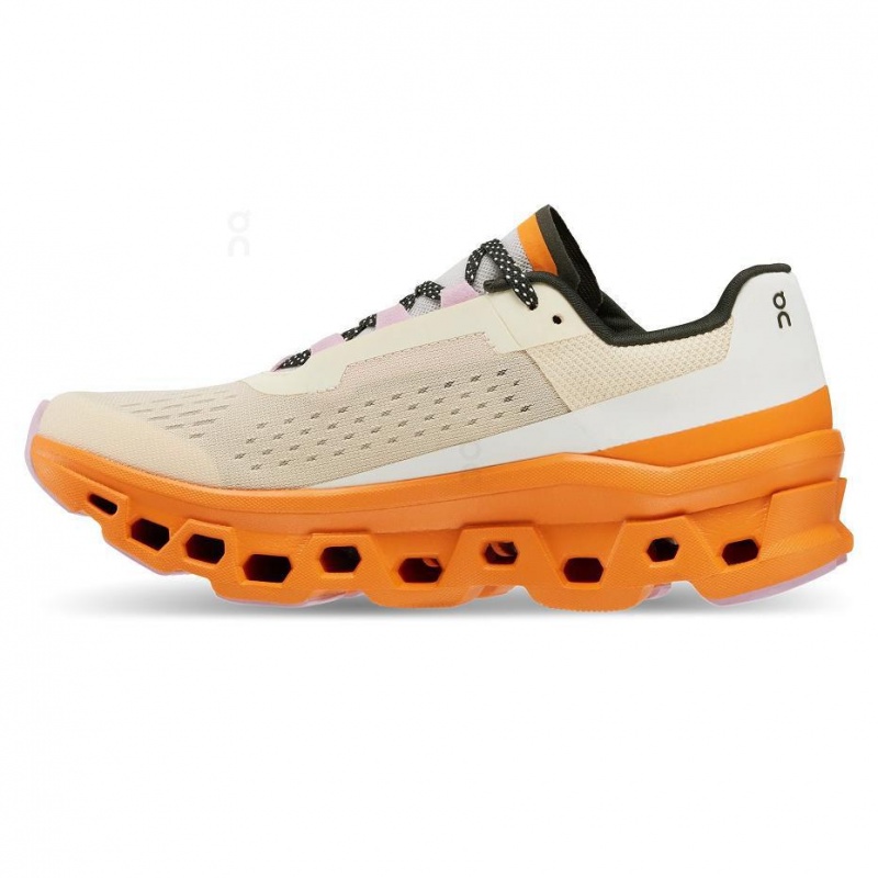 Beige / Orange On Cloudmonster Women's Road Running Shoes | USA_ON8138