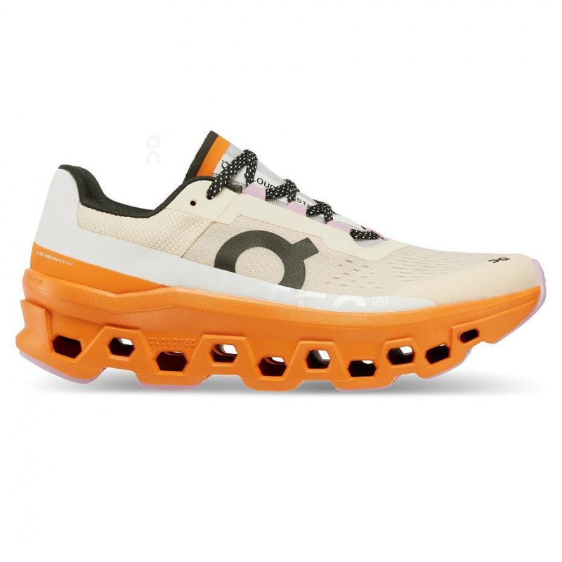 Beige / Orange On Cloudmonster Women\'s Road Running Shoes | USA_ON8138