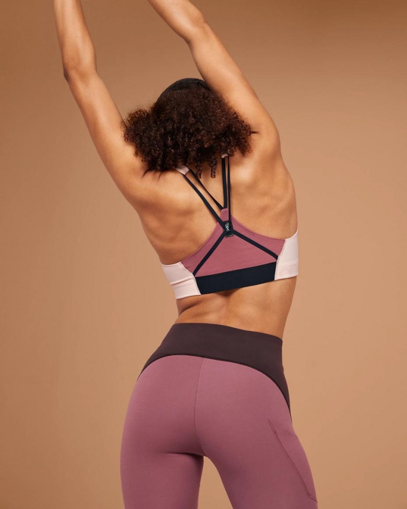 Beige / Purple On Active Women's Bras | USA_ON8878