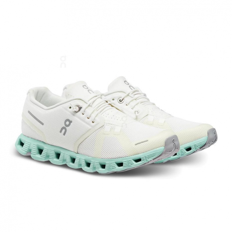 Beige / Turquoise On Cloud 5 Women's Sneakers | USA_ON8562