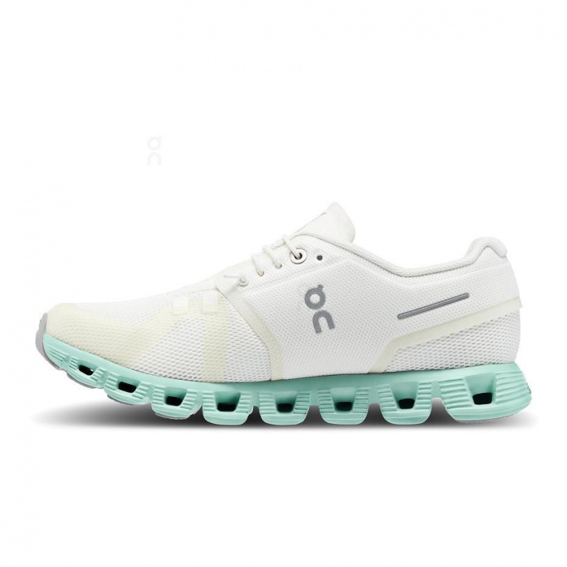 Beige / Turquoise On Cloud 5 Women's Sneakers | USA_ON8562