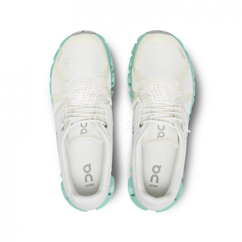 Beige / Turquoise On Cloud 5 Women's Sneakers | USA_ON8562