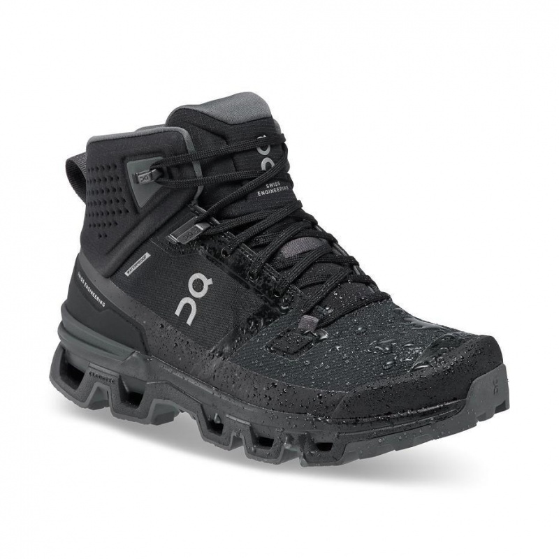 Black On Cloudrock 2 Waterproof Women's Hiking Boots | USA_ON8334