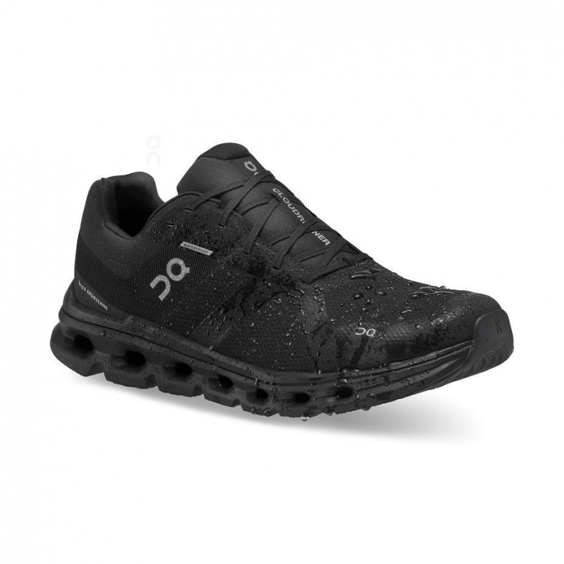 Black On Cloudrunner Waterproof Men's Road Running Shoes | USA_ON8247