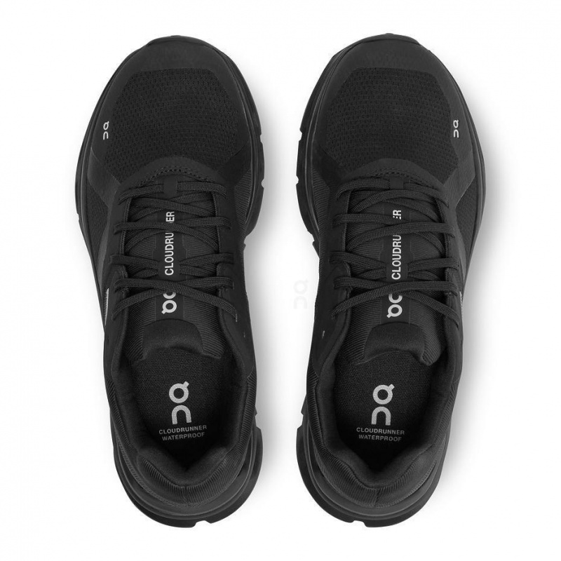 Black On Cloudrunner Waterproof Women's Road Running Shoes | USA_ON8533